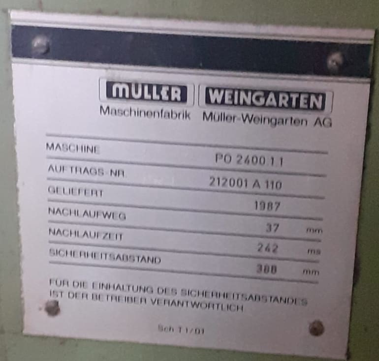 2500 ton Müller Weingarten PO 2400.1.1 – photo 2